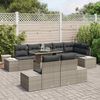 vidaXL Gartensofa-set mit Kissen 9 pcs Grau Poly-Rattan 3349205 Bild 3