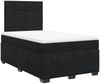 vidaXL Boxspringbett mit Matratze Schwarz 120x190 cm Samt 3293160 Bild 3
