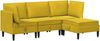 vidaXL Wohnzimmergarnitur mit Kissen mit Speicher 4 pcs Gelb Samt 3413760 Bild 2