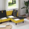 vidaXL Wohnzimmergarnitur mit Kissen mit Speicher 4 pcs Gelb Samt 3413760 Bild 3