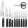 KitchenAid Messerblock Gourmet (11tlg), Messerr japanischer Stahl, Schärfer,Birkenholzblock, inkl. 1 Schere Bild 2