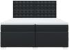 vidaXL Boxspringbett mit Matratze Schwarz 200x200 cm Kunstleder 3290736 Bild 4