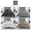 Bettwaesche-mit-Stil Renforcé / Linon Hotelbettwäsche "Lia" 100% Baumwolle braun uni einfarbig Garnitur 200x220 + 2x 80x80cm Bild 4