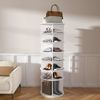 HAUSS SPOLE Schuhregal 7-stöckig mit 360° Drehfunktion,Schuhregal für bis zu 28 Paar Schuhe, Drehbarer Schuhturm mit 7 Ebenen, Einfacher Zugriff & Sichtbarkeit Bild 4