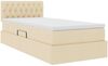 vidaXL Aufbewahrungsbett mit Matratze Creme 90 x 190 cm Holzwerkstoff 3370543 Bild 5