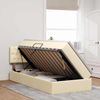 vidaXL Aufbewahrungsbett mit Matratze Creme 90 x 190 cm Holzwerkstoff 3370543 Bild 4
