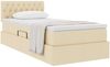 vidaXL Aufbewahrungsbett mit Matratze Creme 90 x 190 cm Holzwerkstoff 3370543 Bild 3