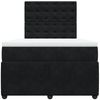 vidaXL Boxspringbett mit Matratze Schwarz 120x190 cm Samt 3292300 Bild 4
