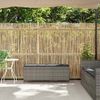 vidaXL Gartenbank mit Kissen Grau 110x30x40,5 cm Poly Rattan 4104156 Bild 3