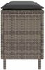 vidaXL Gartenbank mit Kissen Grau 110x30x40,5 cm Poly Rattan 4104156 Bild 5