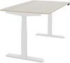 ASSMANN Elektrisch höhenverstellbarer Kinderschreibtisch JUNIOR Curved 140x70cm Eiche Polar Signalweiß Metall Holz Bild 3