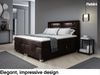 MEBLINI Boxspringbett Elektrisch ASPERO 160x200 cm mit Bettkasten und LED – H3/Dunkelbraun Samt Polsterbett - Doppelbett mit Toppers & Taschenfederkern-Matratzen Bild 2