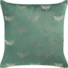 Kissen 2er Set Tiermuster YUZURI Samtstoff 45 x 45 cm Smaragdgrün Bild 4