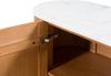 Sideboard Mango 200x40x76 natur lackiert / Marmor weiß BARCELONA #502 Bild 4