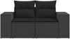 vidaXL Gartensofa mit Kissen 2-Sitzer Schwarz Poly Rattan 365974 Bild 4