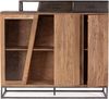 Highboard Kanaja aus Akazienholz, modernes Design, Natur, 145 cm breit, Metallgestell Bild 2