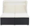 vidaXL 2-Personen-Sonnenliege mit Auflage Poly Rattan Schwarz 310235 Bild 2