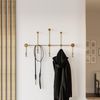 Calicosy 'IYON' Wandgarderobe mit 8 Haken aus goldfarbenem Metall H45 cm - Golden Bild 4