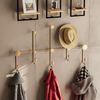 Calicosy 'IYON' Wandgarderobe mit 8 Haken aus goldfarbenem Metall H45 cm - Golden Bild 3