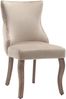 Polsterstuhl 2 Set mit Samtbezug und Knopfsteppung, geschwungenen Massivholzbeinen sowie weicher Polsterung, beige Bild 5