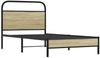 Einzelbettgestell Design für Erwachsene ohne Matratze 100x200 cm Sonoma-Eiche Holzwerkstoff d3831e Bild 3
