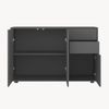 Sideboard Paarl mit 3 Türen 74x117x36 cm Dunkelgrau [en. casa] Bild 5