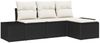 vidaXL Sofa Set mit Kissen 4 pcs Schwarz Poly Rattan 3347007 Bild 2