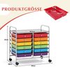 Rollwagen mit 12 Stapelbaren Schubladen & Ablagefläche Schubladenwagen Rollcontainer Mehrfarbig Bild 3