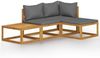 vidaXL 4-tlg. Garten-Lounge-Set mit Auflagen Massivholz Akazie 3057601 Bild 2