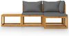 vidaXL 4-tlg. Garten-Lounge-Set mit Auflagen Massivholz Akazie 3057601 Bild 3