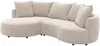 Vente-unique - CEPRANO Sofa Stoff Schokoladenbraun - B 160 cm x H 63 cm x L 260 cm Bild 3