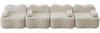 Modulares Sofa 4-Sitzer 70cm×384cm×98cm in Wellenform – rahmenloses Wohnzimmersofa aus Samt in Beige Bild 3
