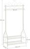 Songmics Kleiderständer im Vintage-Stil Garderobenständer mit Kleiderstange und 2 Ablagen aus Metall 92 x 173 x 41 cm Beige HSR07W Bild 5