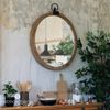 Wandspiegel, rund, Deko, mit Holzrahmen, Durchmesser 74 cm - Atmosphera Bild 4