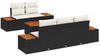 vidaXL Gartensofa-set mit Kissen 6 pcs Schwarz Poly Rattan 3348023 Bild 2