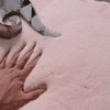 Vimoda Fellteppich Bunny Fell Teppich Rosa Pastell Puder Extra Weich, Rechteckig, Höhe: 25 mm, Hochflor Laüfer Rund Bild 3