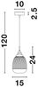Nova Luce 9738210 MOND Pendelleuchte 1-flammig Gold Transparent E14 Bild 5