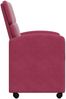 vidaXL Esszimmerstühle mit Rollen 2 pcs Weinrot 58 x 65 x 98 cm Samt 42017879 Bild 5