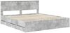 vidaXL Bettrahmen mit Kopfteil Beton Grau 200 x 200 cm Ingenieurs Holz 3407952 Bild 4