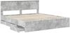 vidaXL Bettrahmen mit Kopfteil Beton Grau 200 x 200 cm Ingenieurs Holz 3407952 Bild 5