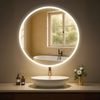 Badspiegel LINZ 70 mit Bluetooth - 70x3,5x70cm, Glas, Klarglas | Badezimmerspiegel Wandspiegel Bild 3
