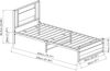 Metallbett Villach 90x200 cm mit Kaltschaummatratze Schwarz Walnuss-Optik [en. casa] Bild 2