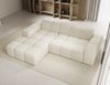 Ecksofa Fogo, Sofa mit Hocker, Couch L-Form, Veloursstoff, Links Sofa, 245 x 68 x 180 cm, Beige Bild 5
