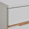 XORA 'MEMPHIS' Kommode, Holznachbildung Weiß Eiche Artisan, 150 x 107 x 38 cm, mit Softclose und Schublade Bild 3