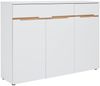 XORA 'MEMPHIS' Kommode, Holznachbildung Weiß Eiche Artisan, 150 x 107 x 38 cm, mit Softclose und Schublade Bild 1