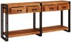 vidaXL Konsolen-Tische 2 pcs Braun 161 x 33 x 75 cm Massivholz Akazie 3324224 Bild 3