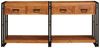 vidaXL Konsolen-Tische 2 pcs Braun 161 x 33 x 75 cm Massivholz Akazie 3324224 Bild 4