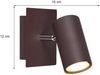 Wandstrahler MARLEY Metall Rost mit GU10-Sockel, Breite 12cm Bild 3