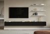 Selsey ‘Veldio’ TV-Lowboard hängend mit geriffelten Fronten, 300 cm, schwarz Bild 2