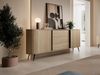 Compleo Kommode 196cm breit, Möbelfarbe – Eiche Cremona, Sideboard mit Schubladen KAMA Bild 2